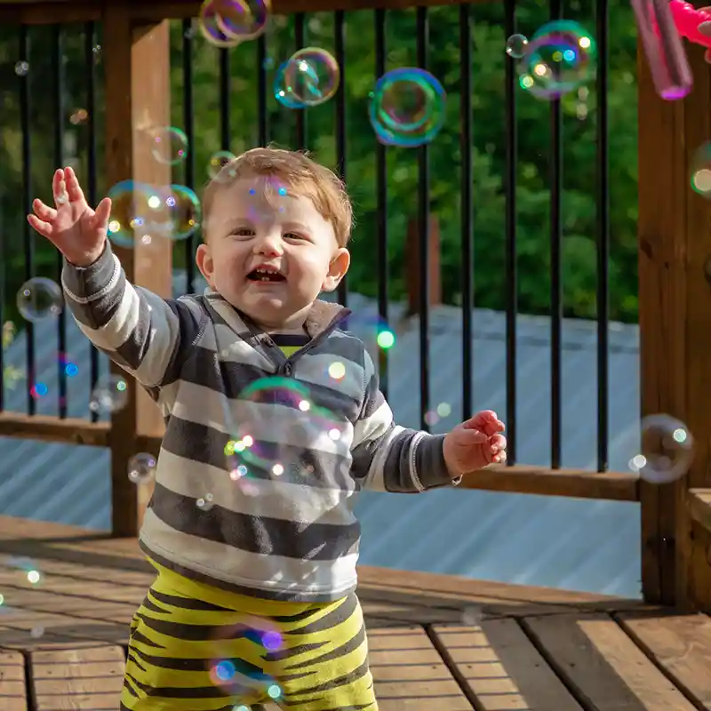 Second Star Speech Therapy Child Play with Bubble on Porch Second Star Speech Therapy Child Play with Bubble on Porch